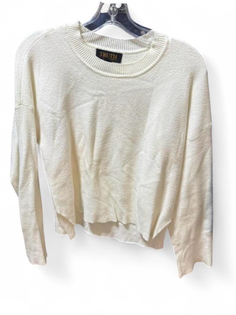 TRUTH by Republic Cream Lightweight Crewneck Sweater Sz S